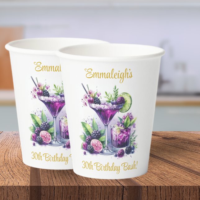 Shades of Purple: A Blue-Violet Birthday Bash Paper Cups (Creator Uploaded)