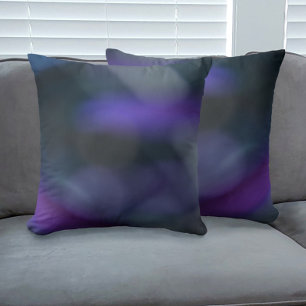 Shades of Purple Abstract Throw Pillow