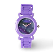 Shades of Purple Abstract Watch (Front)
