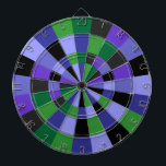 Shades of Purple and Green Dartboard<br><div class="desc">Dartboard in shades of purple and green.</div>