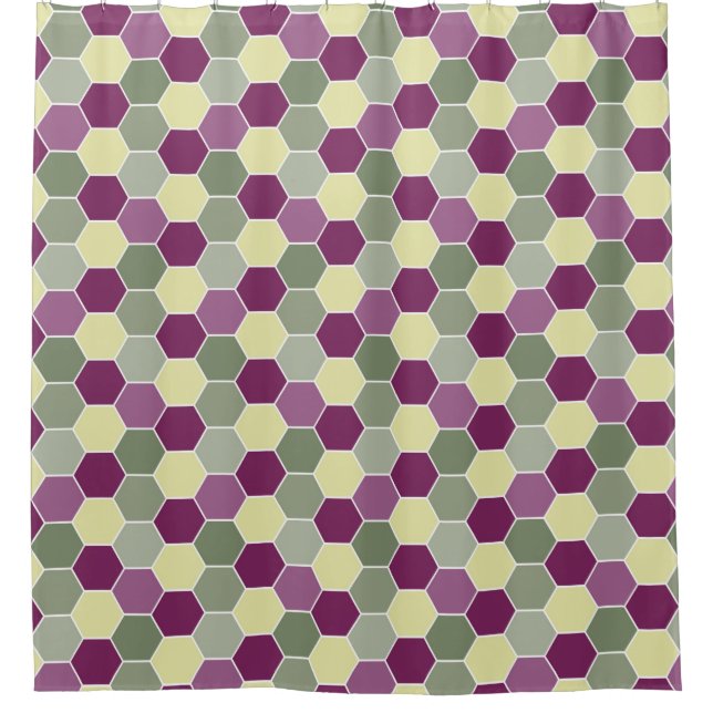 Shades of Purple and Green Honeycomb Pattern (Front)