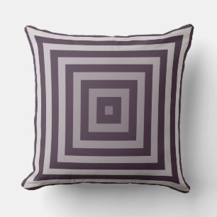 Shades Of Purple Box Pattern - Throw Pillow