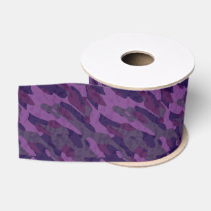shades of purple camo grosgrain ribbon