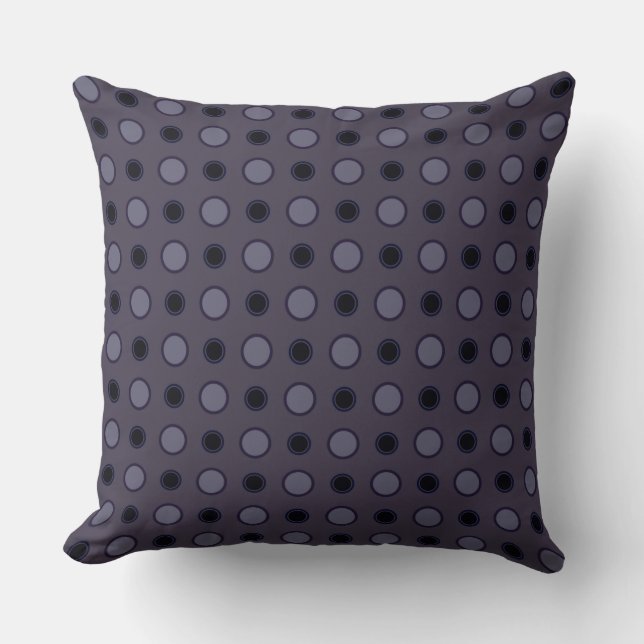 Shades of purple Dots Throw Pillow (Front)