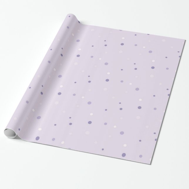 shades of purple dots wrapping paper (Unrolled)