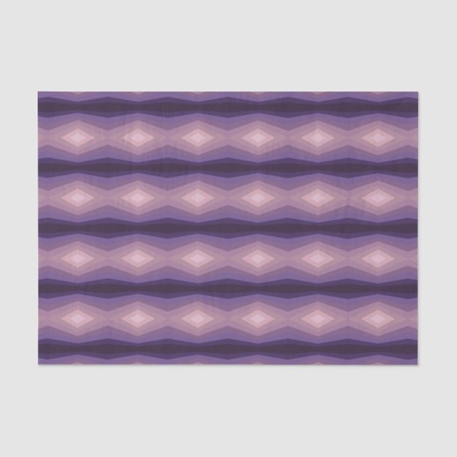 Shades Of Purple Geometric Abstract Art  Tissue Paper (Front)