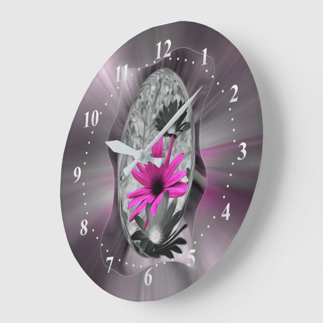 Shades of purple large clock (Angle)