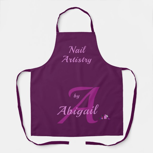 Shades Of Purple Nail Artistry Apron (Front)