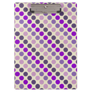Shades of Purple Polka Dots by Shirley Taylor Clipboard