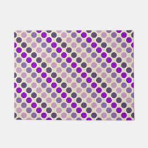 Shades Of Purple Polka Dots by Shirley Taylor Doormat