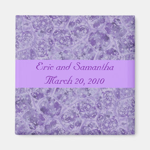 Shades of Purple Save the date wedding magnets
