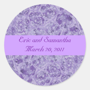 Shades of Purple Save the date Wedding Stickers