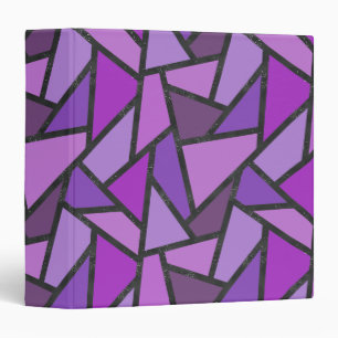 Shades of purple stained glass pattern binder
