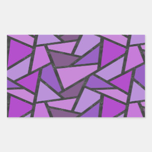 Shades of purple stained glass pattern sticker