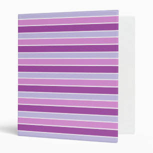 Shades of Purple Striped Binder