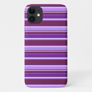 Shades of purple stripes iPhone 11 case