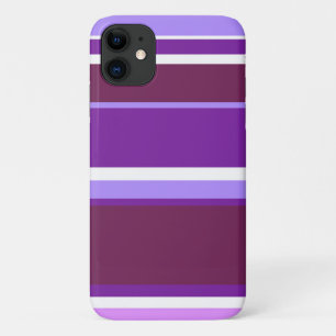 Shades of purple stripes iPhone 11 case