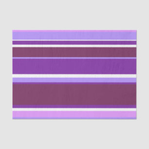 Shades of purple stripes tissue paper