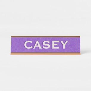 Shades of Purple with Name Desk Name Plate