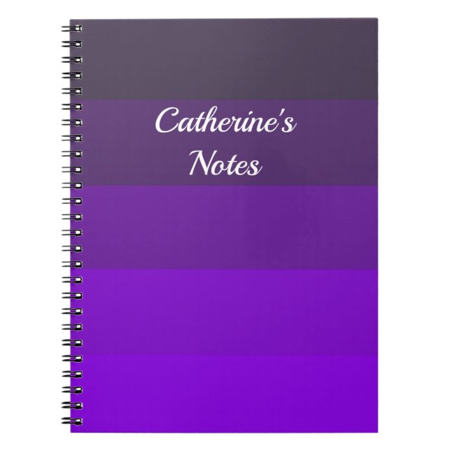 Shades of Purples  Notebook (Front)