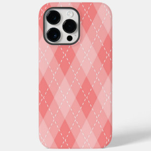 SHADES OF RED ARGYLE DIAMOND PATTERNS Case-Mate iPhone 14 PRO MAX CASE