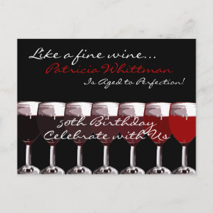 Shades of Red Invitation Postcard