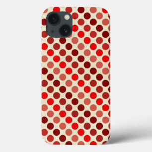 Shades of Red Polka Dots by Shirley Taylor iPhone 13 Case