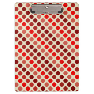 Shades of Red Polka Dots by Shirley Taylor Clipboard