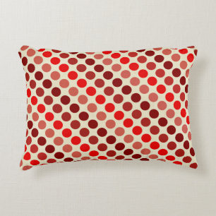 Shades Of Red Polka Dots by Shirley Taylor Decorative Pillow