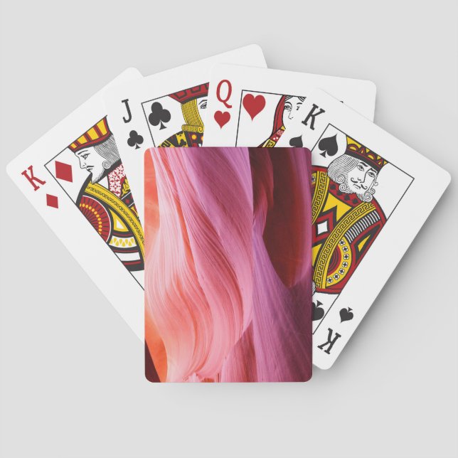 Shades of Red Wave Playing Cards (Back)
