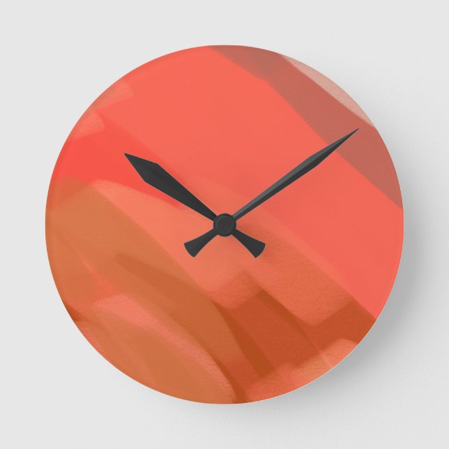 Shades of Rosy Blush Round Clock (Front)