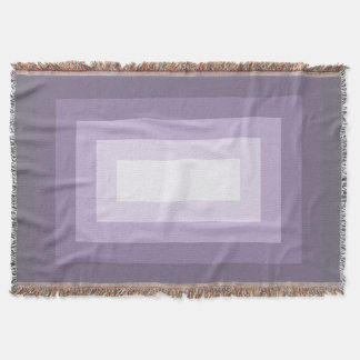 Shades of smokey lavender simple design throw blanket