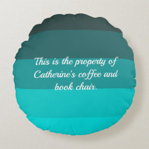 Shades of Turquoise Round Pillow