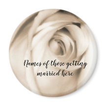 Shades of vanilla rose magnet