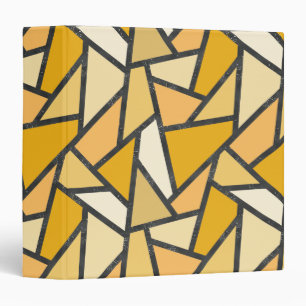 Shades of yellow stained glass pattern binder