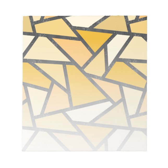 Shades of yellow stained glass pattern notepad (Front)