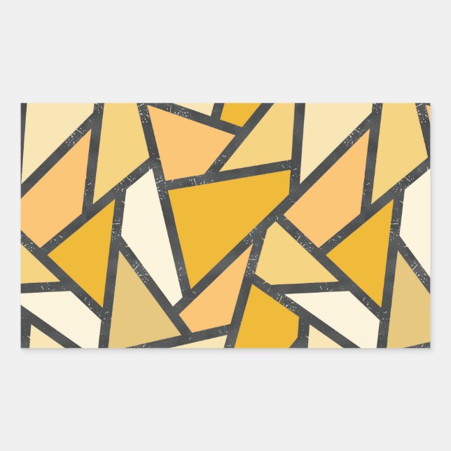 Shades of yellow stained glass pattern sticker (Front)
