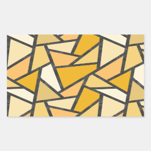 Shades of yellow stained glass pattern sticker