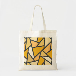 Shades of yellow stained glass pattern tote bag
