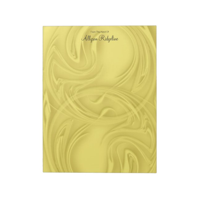 Shadow Abstract Over Yellow Artwork Personalized  Notepad (Rotated)