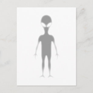 Shadow Alien Customizable printed background colou Postcard
