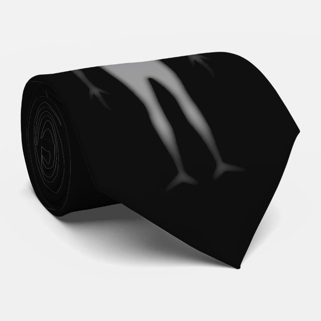 Shadow Alien Customizable printed background colou Tie (Rolled)
