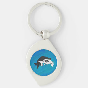 Shadow Anteater On Blue Keychain