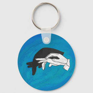 Shadow Anteater On Blue Keychain