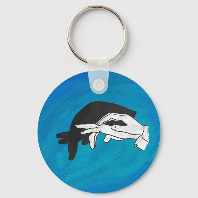 Shadow Anteater On Blue Keychain (Front)