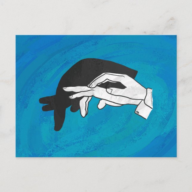 Shadow Anteater On Blue Postcard (Front)