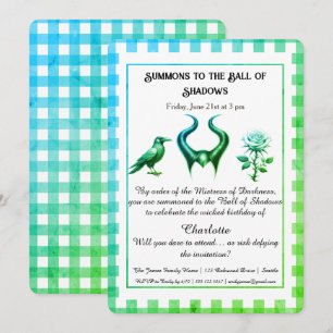 Shadow Ball Dark Fantasy Birthday Design Script Invitation