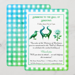 Shadow Ball Dark Fantasy Birthday Design Script Invitation