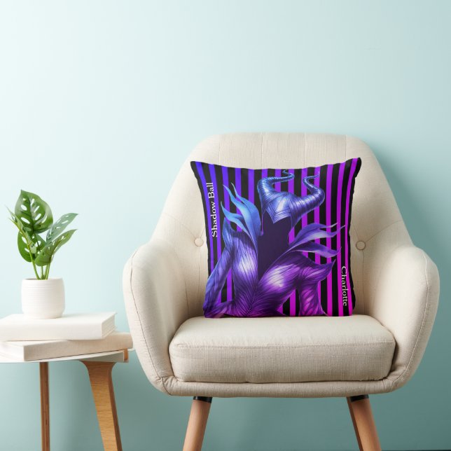 Shadow Ball Dark Fantasy Party | green Paper Cup Throw Pillow (Chair)