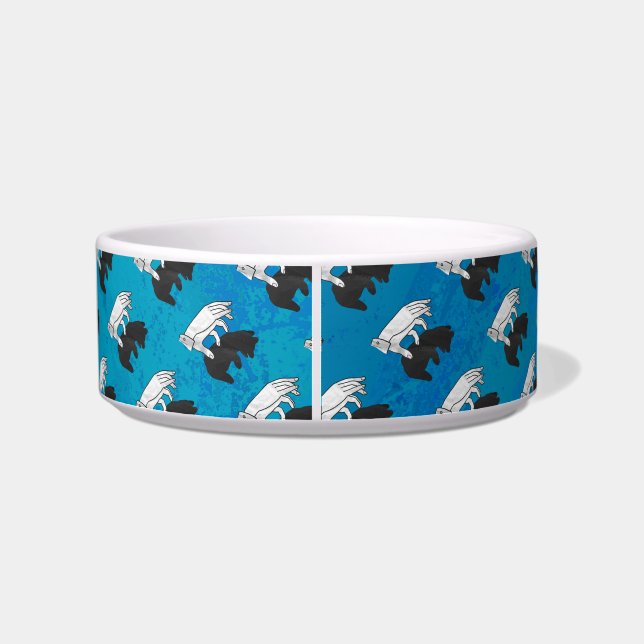 Shadow Bear Cub on Blue Bowl (Back)